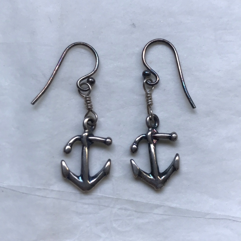 925 Sterling Silver Anchor earrings